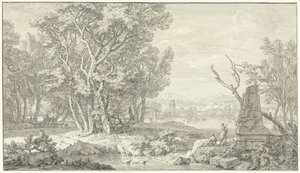Arcadisch landschap door Isaac de Moucheron