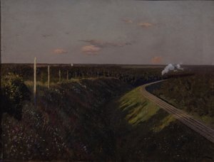 Een trein onderweg, 1890s