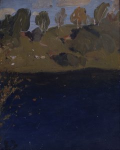 Bij een meer. Herfst, 1890s
