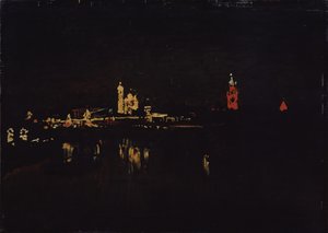 Verlichting van het Kremlin van Moskou, 1896 door Isaak Ilyich Levitan