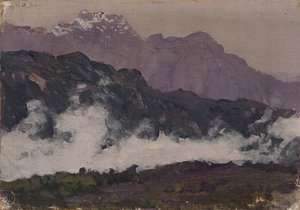 De Alpen, 1897 door Isaak Ilyich Levitan