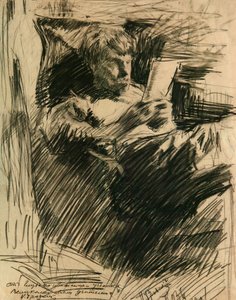 Portret van de kunstenaar en auteur David Burliuk 1882-1967, 1906