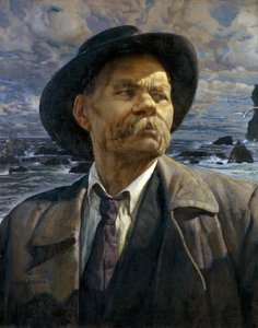 Portret van de auteur Maxim Gorky 1868-1939, 1936 door Isaak Israilevich Brodsky