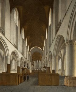 Interieur van Sint-Bavo, Haarlem door Isaak van Nickele
