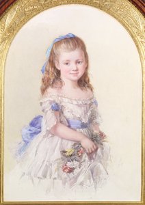 Portret van Winifred Mary Bombass, tien jaar oud, 1872 door Isabel Oakley Naftel