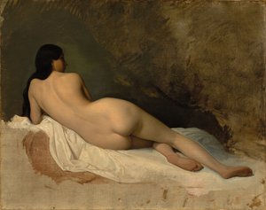 Studie van een liggende naakt, ca. 1841