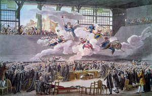 Franse Revolutie: De eed van de Kaatsbaan op 20 juni 1789 door Isidore Stanislas Helman