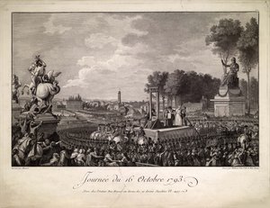 Dag van 16 oktober 1793 De executie van Marie Antoinette op 16 oktober 1793