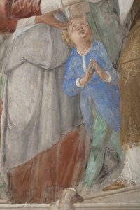 Kind, (detail) van de Presentatie van Jezus in de Tempel door Isidoro Bianchi