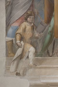 Detail van Het Huwelijk van de Maagd Maria door Isidoro Bianchi