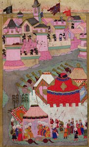Belegering van Wenen door Suleyman I (1494-1566) de Grote, in 1529, uit de 