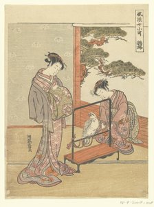 Papegaai door Isoda Koryusai