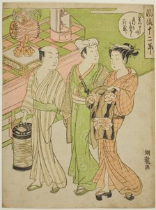Het Bon Festival in de zesde maand, uit de serie "Modieuze twaalf maanden (Furyu juni setsu)" door Isoda Koryusai