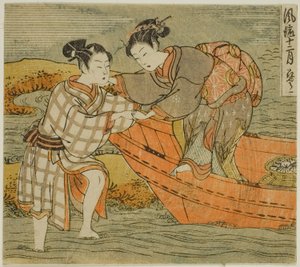 De Derde Maand (Hanamizuki), uit de serie "Modieuze Twaalf Maanden (Furyu juni tsuki)"