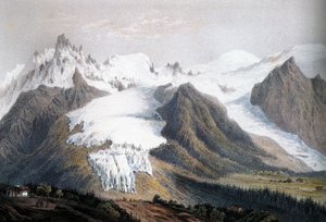 Mont-Blanc massief door Isodore Laurent Deroy