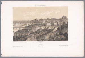 Zicht op Laval vanaf het viaduct door Isodore Laurent Deroy