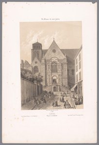 Zicht op de kathedraal van de Sainte-Trinité te Laval