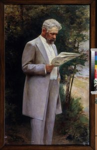 Portret van de schrijver Nikolai Garin-Mikhailovsky (1852-1906) door Israel Abramovich Pass