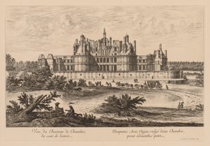 Uitzicht op het Paleis van Chambord vanaf de ingang