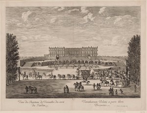 Uitzicht op het Paleis van Versailles vanuit de tuin