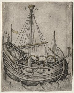 Een Schip Beweegt naar Rechts
