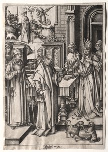 Hogepriester die het Offer van Joachim afwijst