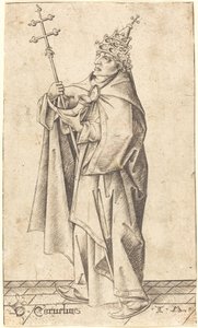 Sint Cornelius door Israhel van Meckenem