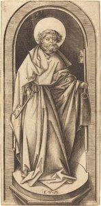 Sint Petrus, ca. 1490-1503 door Israhel van Meckenem