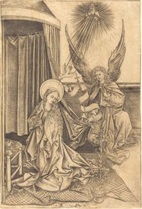 De annunciatie, ca. 1480-1490 door Israhel van Meckenem
