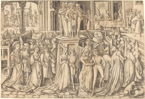 De Dans aan het Hof van Herodes door Israhel van Meckenem