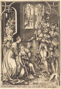 De dood van Lucretia door Israhel van Meckenem