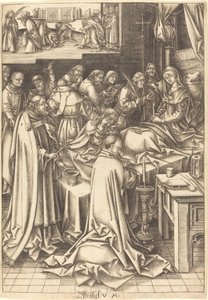 De dood van de Maagd, c. 1490-1500 door Israhel van Meckenem