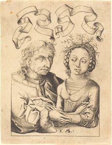 De dwaze oude man en het jonge meisje, ca. 1480-1490