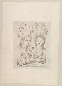 Het slecht passende paar, ca. 1480-90 door Israhel van Meckenem