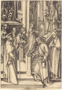 De Presentatie van de Maagd, ca. 1490-1500 door Israhel van Meckenem