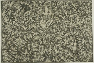 Ornamentpaneel met twee geliefden door Israhel van Meckenem the younger