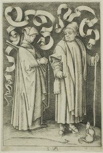 De kerkgangers door Israhel van Meckenem the younger