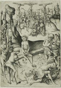 De kruisiging door Israhel van Meckenem the younger