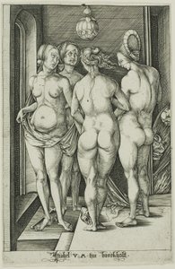 De vier heksen door Israhel van Meckenem the younger