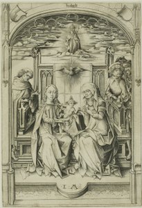 De Heilige Familie door Israhel van Meckenem the younger