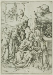 De klaagzang door Israhel van Meckenem the younger