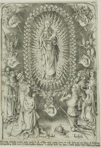 De Madonna van de Rozenkrans door Israhel van Meckenem the younger