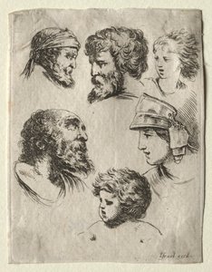 Boek voor Leren tekenen: Zes Portret Hoofden