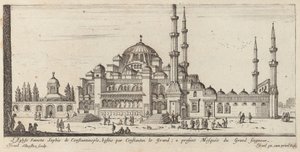 De kerk van Sint-Sophia in Constantinopel, gebouwd door Constantijn de Grote; nu de moskee van de Grote Heer door Israël Silvestre