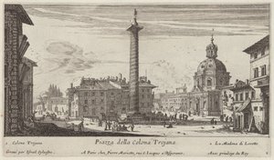 Piazza della Colonna Trajana door Israël Silvestre