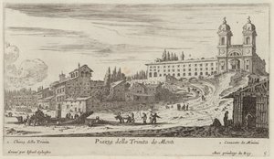 Piazza della Trinita de Monti door Israël Silvestre