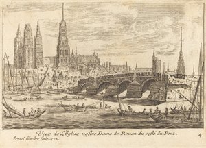 Uitzicht op de Kerk Notre Dame van Rouen
