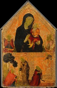 Madonna en kind met heiligen Michael en Johannes de Doper, Noli Me Tangere door Italian
