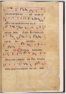 Blad 8 uit een Antifonale Fragment door Italian 13th Century