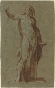 Staande Vrouw met een Rol door Italian 16th Century